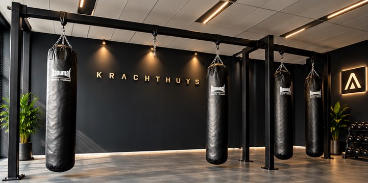 Bokszakken in de Krachthuys trainingsruimte